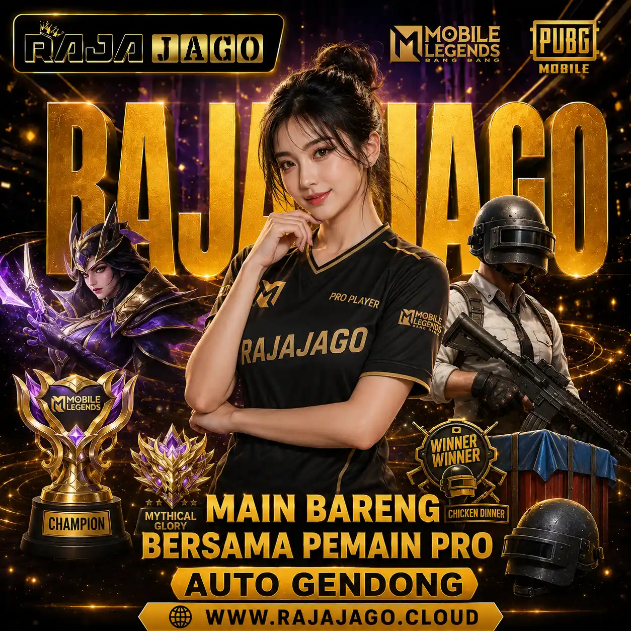Thumbnail 1 of 3, Poster, RAJAJAGO : Main Bareng Toto Online Bersama Pemain Pro Togel Auto di Gendong Kuy designed and sold by Rajajago.